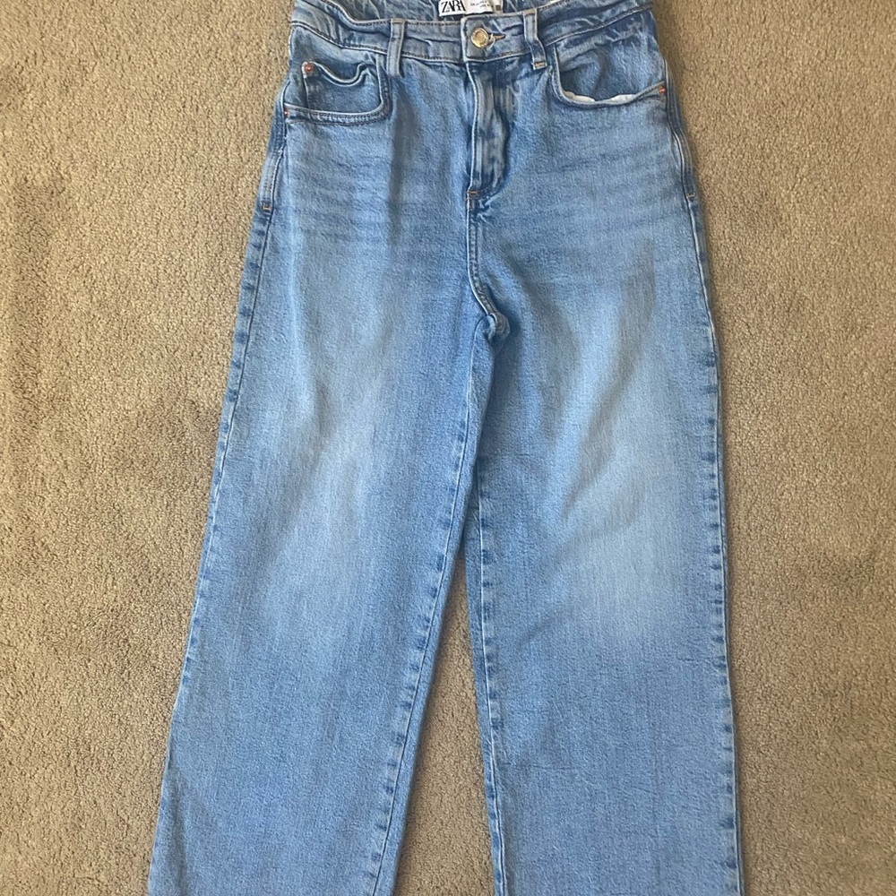 Zara High Rise Wide Leg Crop Women's Size 2